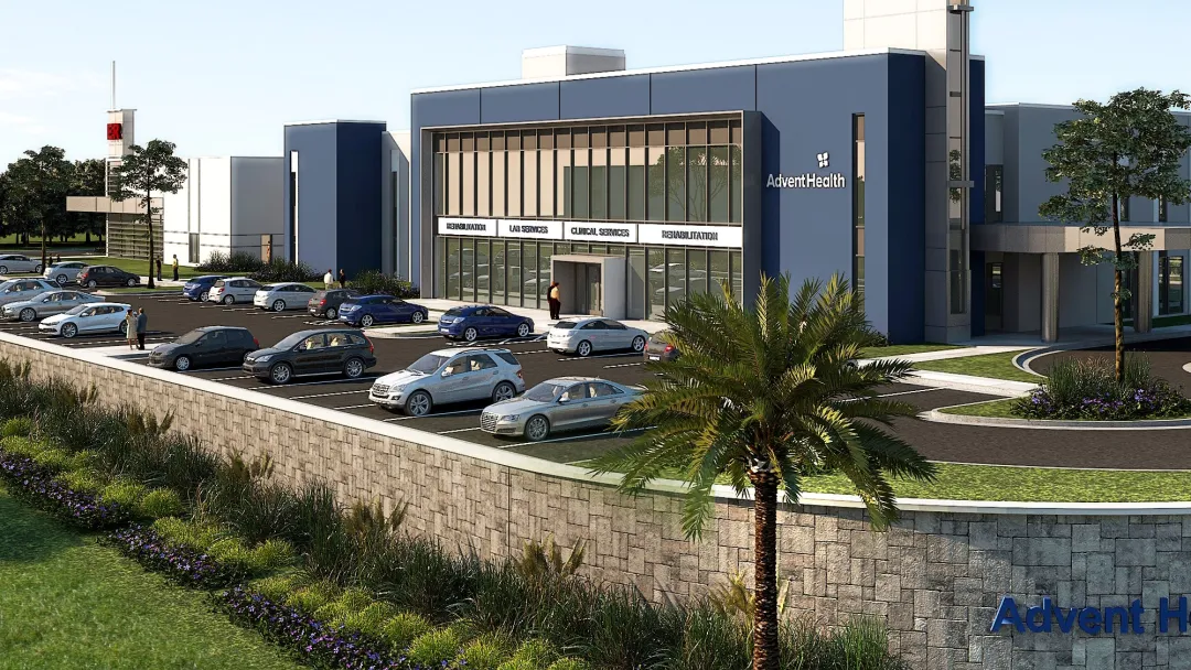 Rendered drawing of AdventHealth Clermont ER