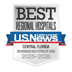 AdventHealth Orlando is recognized as the #1 hospital in Central Florida by U.S. News & World Report.