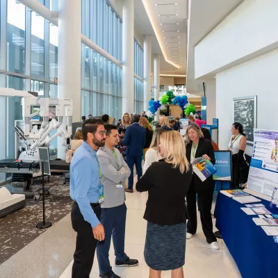 Vendor booths at Digestive Health Symposium.