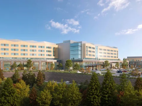 Rendering of the building for AdventHealth Buncombe