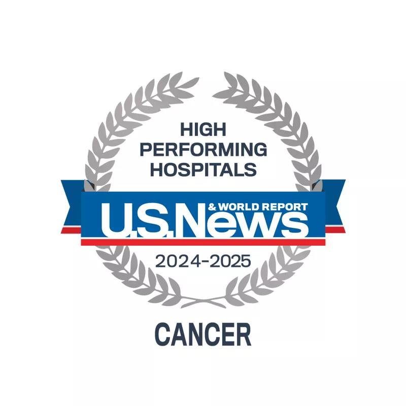 AdventHealth Orlando is recognized by U.S. News & World Report as a nationally rated leader in cancer care.