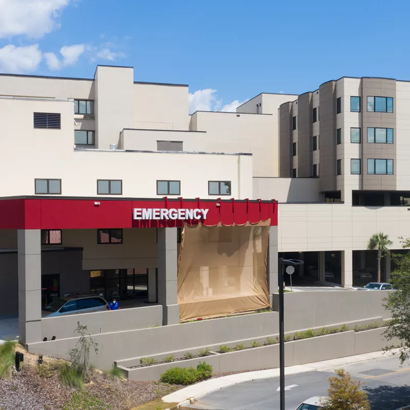 The emergency entrance for AdventHealth Ocala